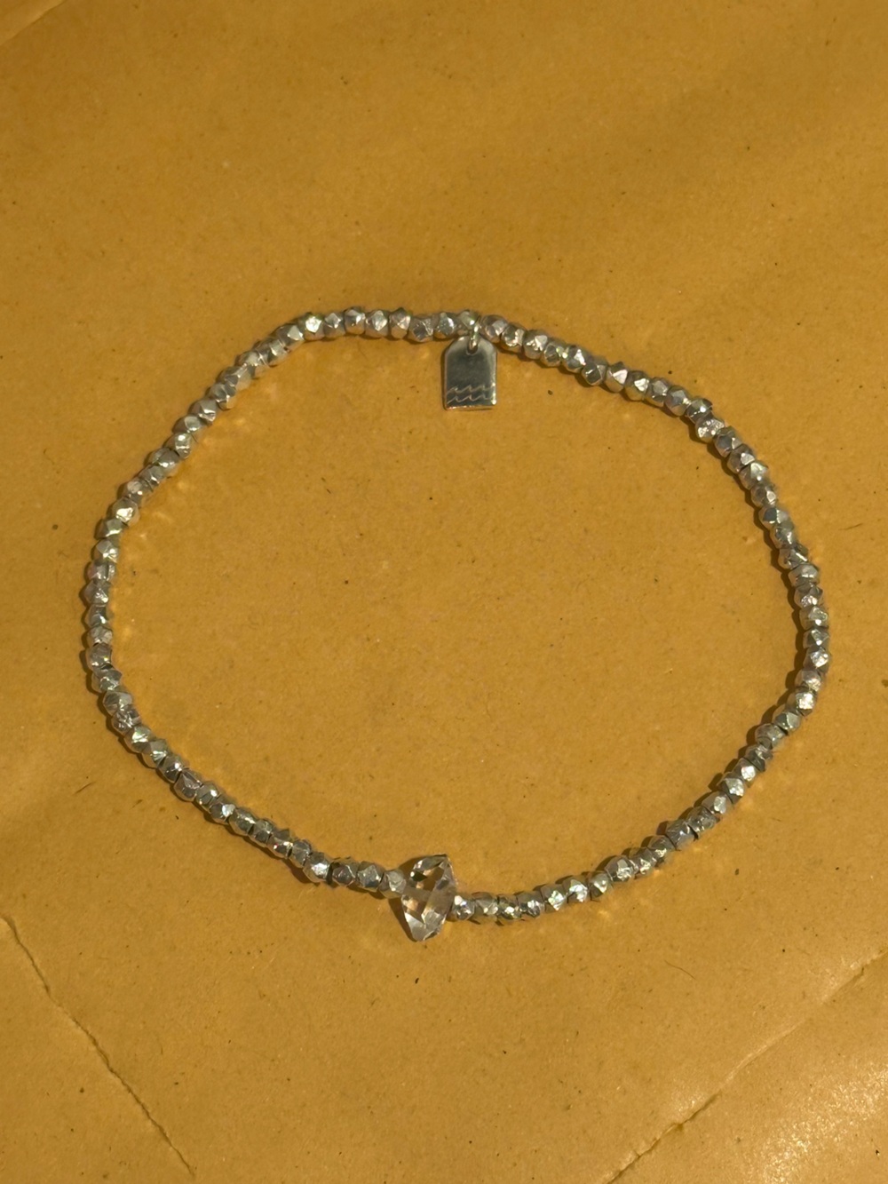 Pura Vida Herkimer Diamond Silver Stretch Bracelet